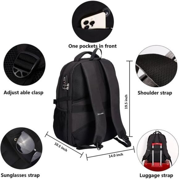 17 inch laptop backpack black friday SWISSGEAR 1900 ScanSmart Backpack, Fits Most 17-Inch Laptops, TSA-Friendly Lay-Flat Design, RFID Protection, and Tablet Pocket, Black, 31L, 18.5-Inch : Electronics India American Tourister Corporate Color:Bleached Denim navy travel rucksack Storage has never been
